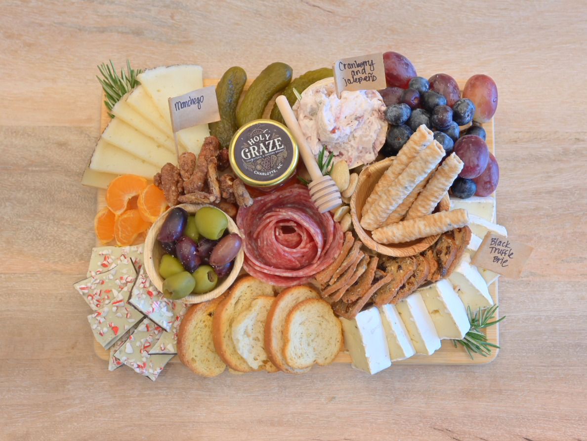 Small charcuterie board perfect for 2-4 people.