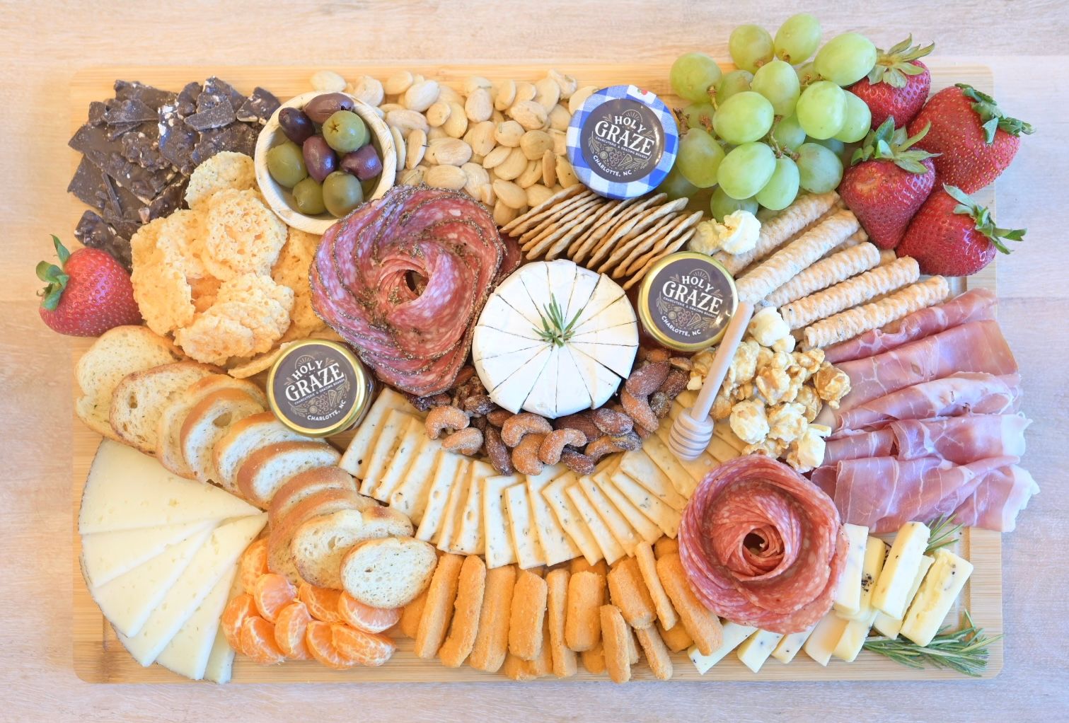 Large charcuterie board perfect for 14-16 people.